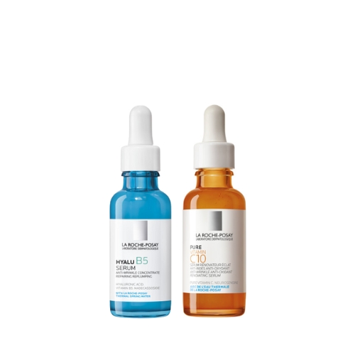 La Roche-Posay Hyalu B5 Serum 30ml en Pure Vitamine C Serum 30ml Routine Kit